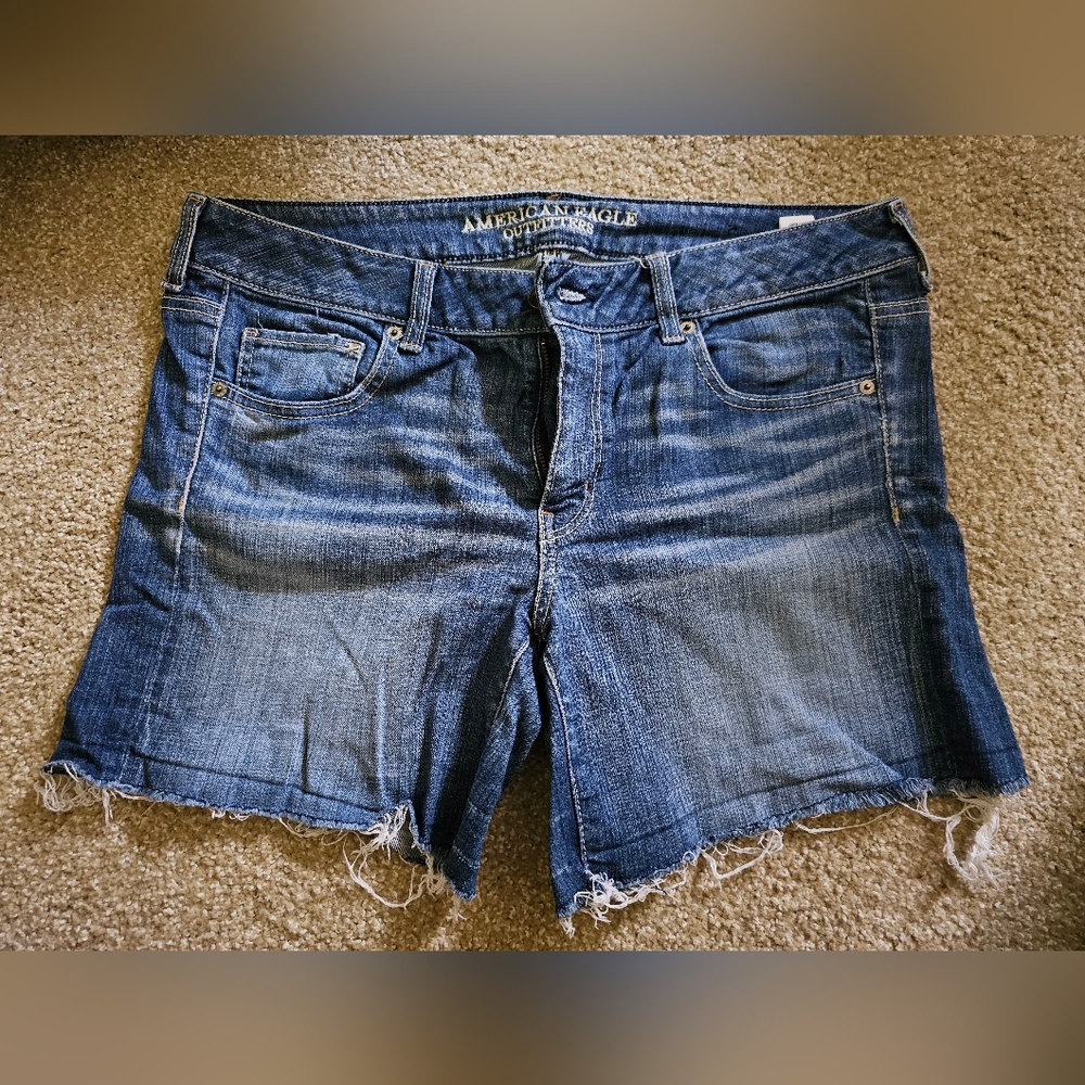 AE denim shorts